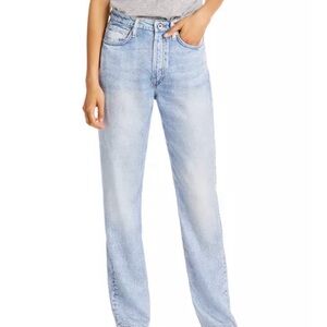 Rag & Bone Alex Liquid High Rise Straight Jeans in Luna